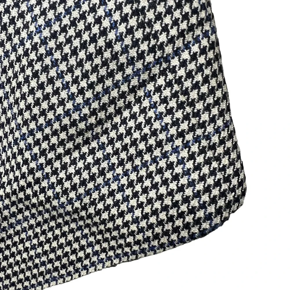 NWT Nautica Houndstooth Lambswool Sports Coat Brown Men Size 40R 3 Button Blazer